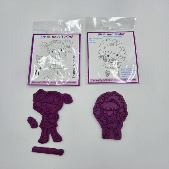 Your Next Stamp Cling Rubber Stamp Sets Lot Of 6 Ellie Loves To Read Ellie Loves - Picture 11 of 16